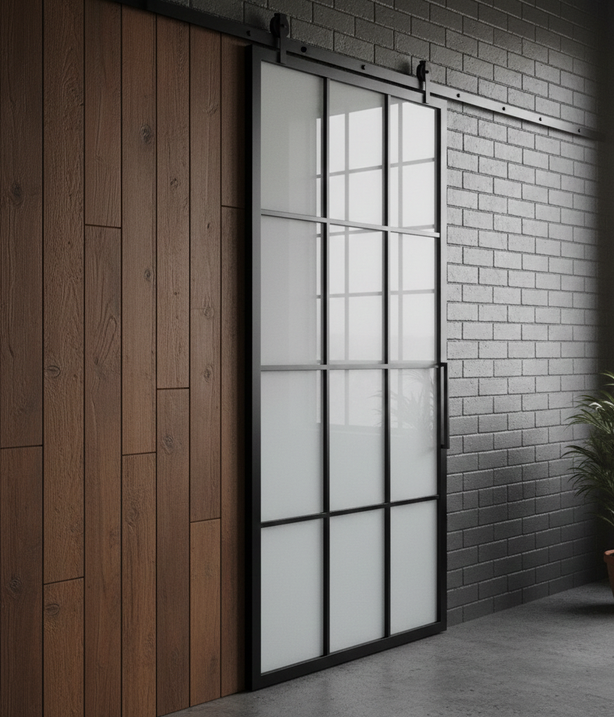 Porte Coulissante Verrière Industrielle