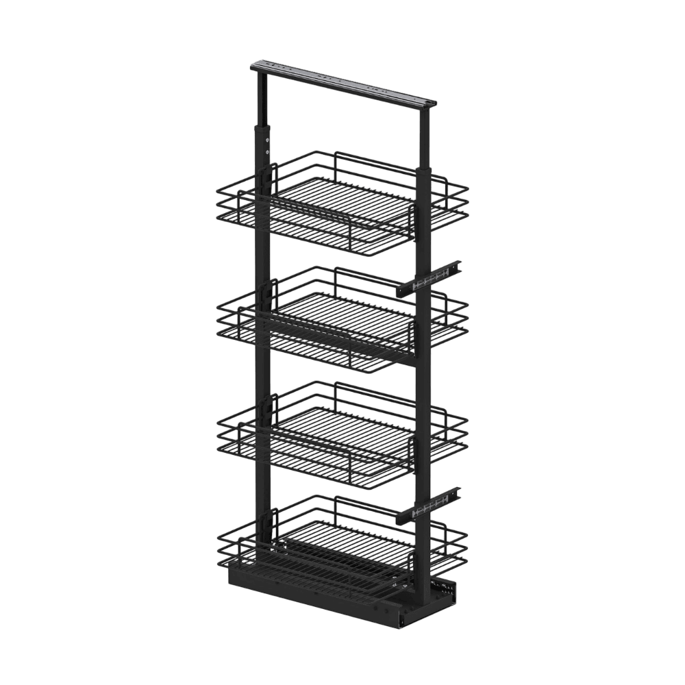 Ensemble Garde-manger coulissant - 6 Paniers, Font fil
