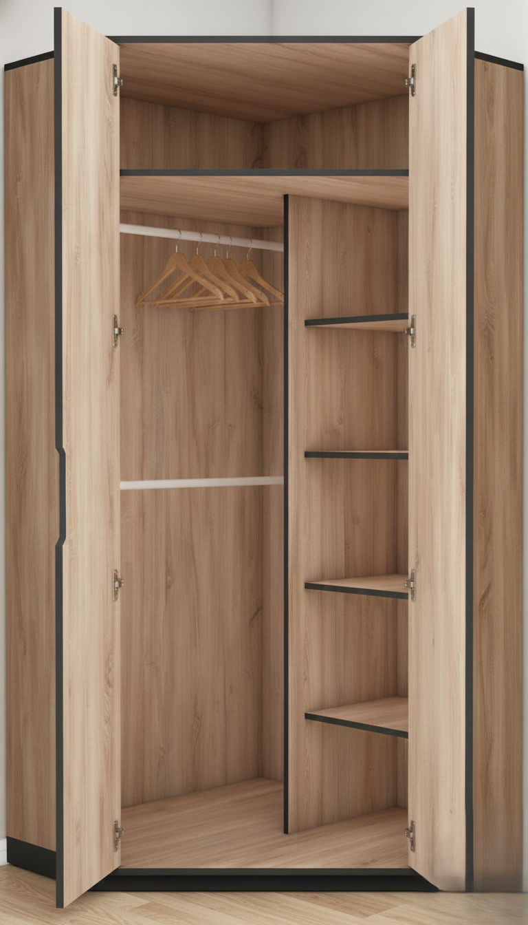 Placard Coulissant Bicolore Épuré